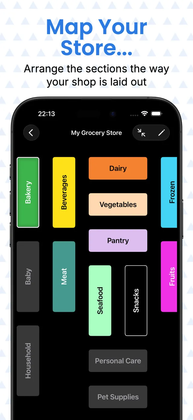 Mapping your store: category blocks arranged in the order you walk the shop