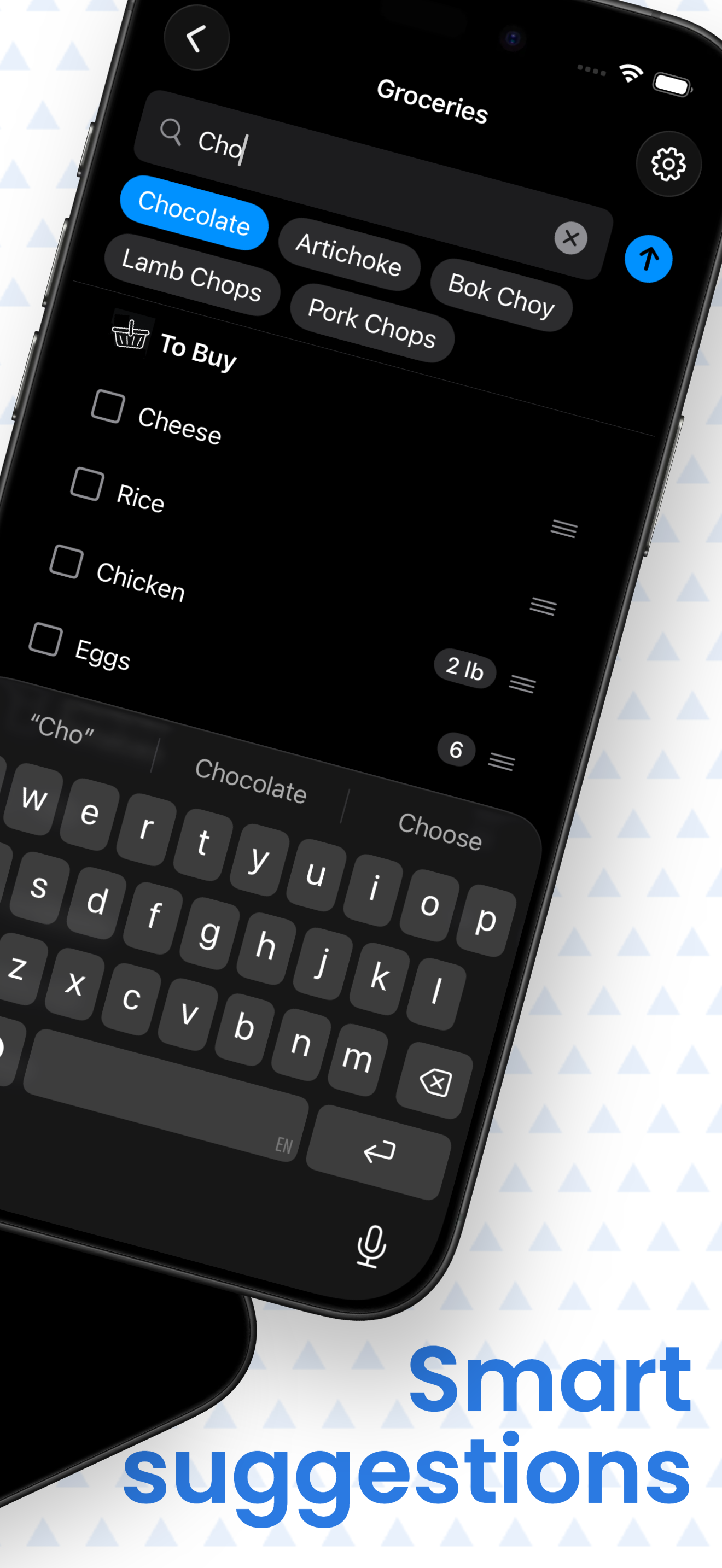 Smart item suggestions